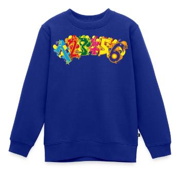 Tierische Geburtstagszahlen mit Luftballons. - Kinder Premium Organic Sweatshirt - Royalblau - Vorne - AI Model Kid Female (0cm)