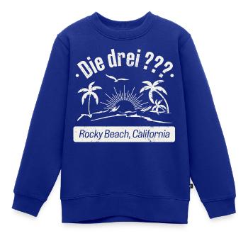 Die Drei ??? Rocky Beach Design Mit Palmen - Kinder Premium Organic Sweatshirt - Royalblau - Vorne - AI Model Kid Female (0cm)