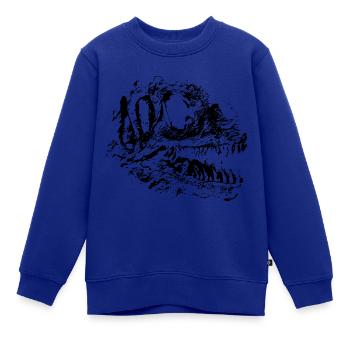 Dinosaurier - Kinder Premium Organic Sweatshirt - Royalblau - Vorne - AI Model Kid Female (0cm)