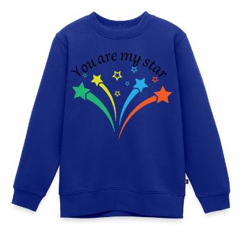 Babysprüche Babykleidung Kinderkleidung - Kinder Premium Organic Sweatshirt - Royalblau - Vorne - AI Model Kid Female (0cm)