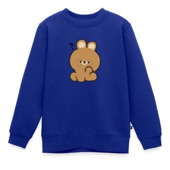 Neugieriger Hase - Kinder Premium Organic Sweatshirt - Royalblau - Vorne - AI Model Kid Female (0cm)