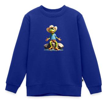 Fluss Ranger - Kinder Premium Organic Sweatshirt - Royalblau - Vorne - AI Model Kid Female (0cm)