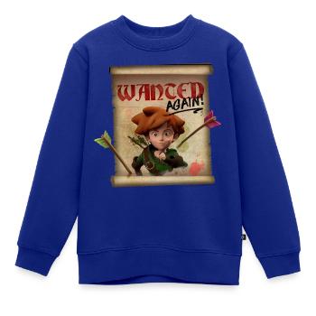 Robin Hood Schlitzohr von Sherwood Wanted Again! - Kinder Premium Organic Sweatshirt - Royalblau - Vorne - AI Model Kid Female (0cm)