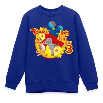 Benjamin Blümchen Ich Bin Jetzt 3 - Kinder Premium Organic Sweatshirt - Royalblau - Vorne - AI Model Kid Female (0cm)