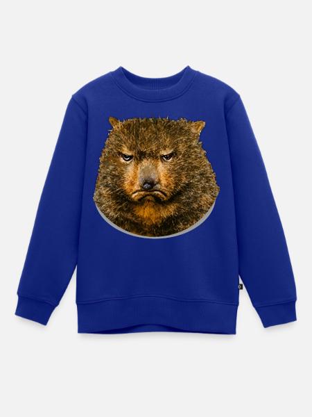 Quokka Lustig Verärgert - Kinder Premium Organic Sweatshirt - Royalblau