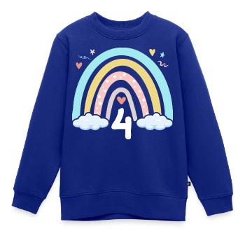 4. Geburtstag Mädchen Regenbogen Boho - Kinder Premium Organic Sweatshirt - Royalblau - Vorne - AI Model Kid Female (0cm)