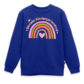 Kindergartenkind - Kinder Premium Organic Sweatshirt - Royalblau - Vorne - AI Model Kid Female (0cm)