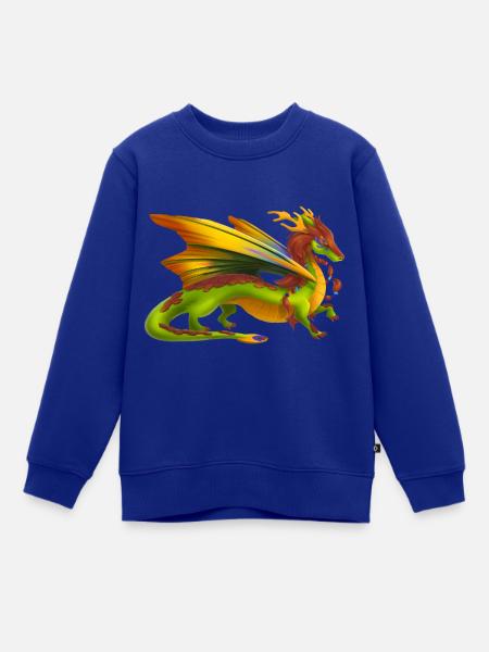 Magischer Erde Drache - Drachen der Elemente - Kinder Premium Organic Sweatshirt - Royalblau
