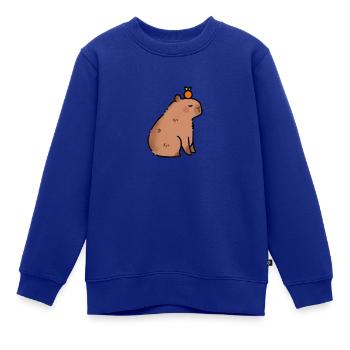 Kapibara Capybara Capibara - Kinder Premium Organic Sweatshirt - Royalblau - Vorne - AI Model Kid Female (0cm)