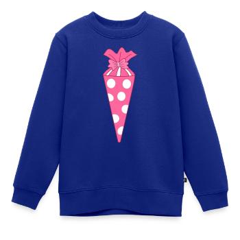 Schultüte rosa - Kinder Premium Organic Sweatshirt - Royalblau - Vorne - AI Model Kid Female (0cm)