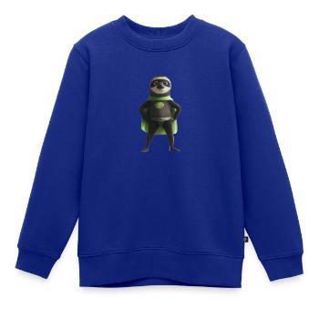 Lazy Superhero - Kinder Premium Organic Sweatshirt - Royalblau - Vorne - AI Model Kid Female (0cm)