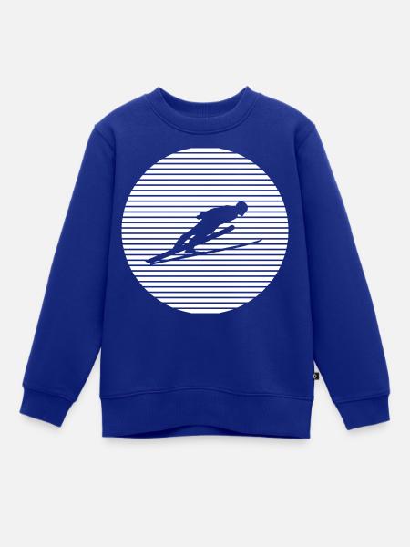 Skispringen - Kinder Premium Organic Sweatshirt - Royalblau