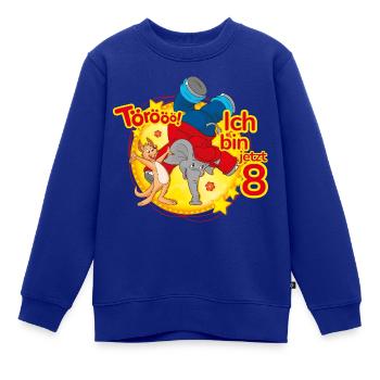 Benjamin Blümchen Ich Bin Jetzt 8 - Kinder Premium Organic Sweatshirt - Royalblau - Vorne - AI Model Kid Female (0cm)