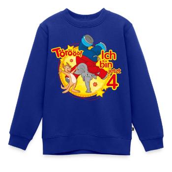 Benjamin Blümchen Ich Bin Jetzt 4 - Kinder Premium Organic Sweatshirt - Royalblau - Vorne - AI Model Kid Female (0cm)