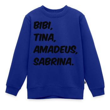Bibi und Tina Typographie - Kinder Premium Organic Sweatshirt - Royalblau - Vorne - AI Model Kid Female (0cm)