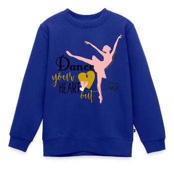 Find me in Paris Dance your heart out Spruch - Kinder Premium Organic Sweatshirt - Royalblau - Vorne - AI Model Kid Female (0cm)