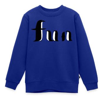 Funny Penguin - Kinder Premium Organic Sweatshirt - Royalblau - Vorne - AI Model Kid Female (0cm)