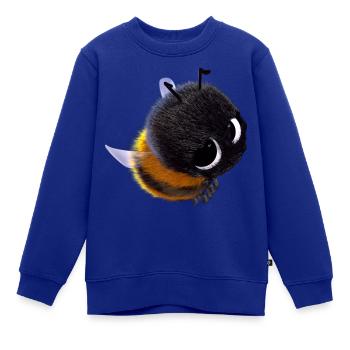 Hugo die Hummel - Kinder Premium Organic Sweatshirt - Royalblau - Vorne - AI Model Kid Female (0cm)