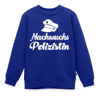 Nachwuchs Polizist Nachwuchs Polizistin Polizeiaut - Kinder Premium Organic Sweatshirt - Royalblau - Vorne - AI Model Kid Female (0cm)
