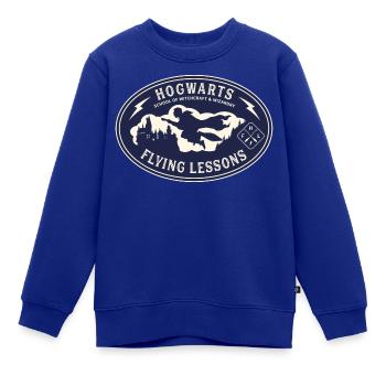 Harry Potter Hogwarts Flugstunden - Kinder Premium Organic Sweatshirt - Royalblau - Vorne - AI Model Kid Female (0cm)