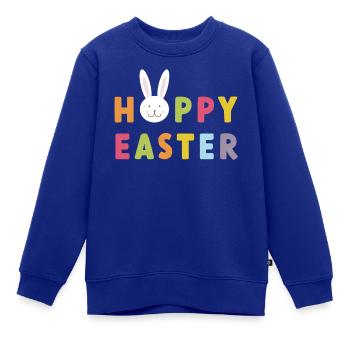 Hoppy Easter - Kinder Premium Organic Sweatshirt - Royalblau - Vorne - AI Model Kid Female (0cm)
