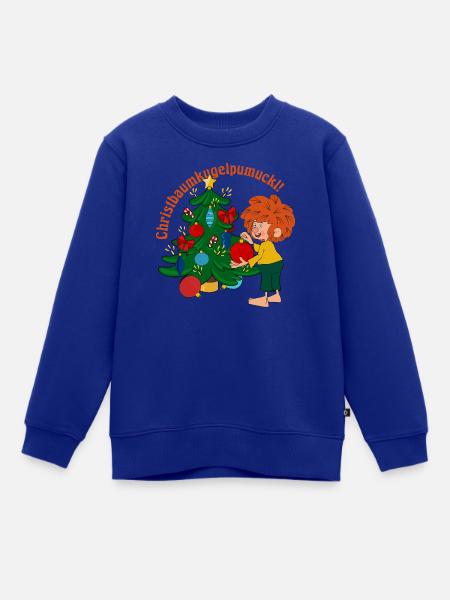 Pumuckl Christbaumkugelpumuckl Und Weihnachtbaum - Kinder Premium Organic Sweatshirt - Royalblau