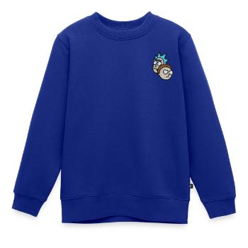 Rick & Morty Köpfe Als Stick-Design - Kinder Premium Organic Sweatshirt - Royalblau - Vorne - AI Model Kid Female (0cm)