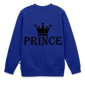PRINCE schwarz - Kinder Premium Organic Sweatshirt - Royalblau - Hinten - AI Model Kid Female (0cm)