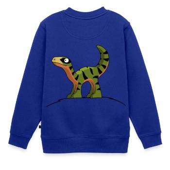 Raptor - Kinder Premium Organic Sweatshirt - Royalblau - Hinten - AI Model Kid Female (0cm)