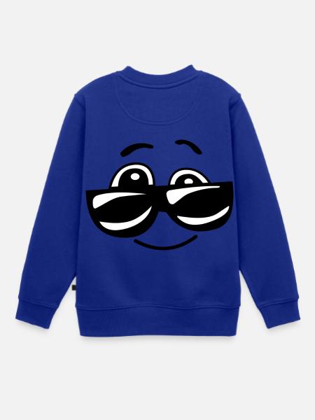 Smiley - Kinder Premium Organic Sweatshirt - Royalblau