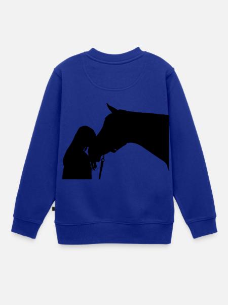 Pferd - Kinder Premium Organic Sweatshirt - Royalblau