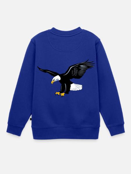 Adler stark stolz - König der Lüfte - Kinder Premium Organic Sweatshirt - Royalblau