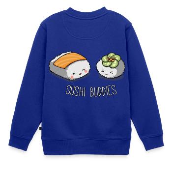 Sushi Buddies - Kinder Premium Organic Sweatshirt - Royalblau - Hinten - AI Model Kid Female (0cm)