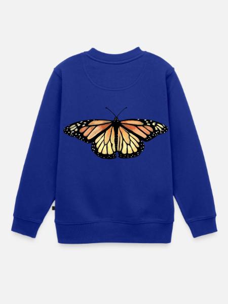 Monarchfalter - Kinder Premium Organic Sweatshirt - Royalblau