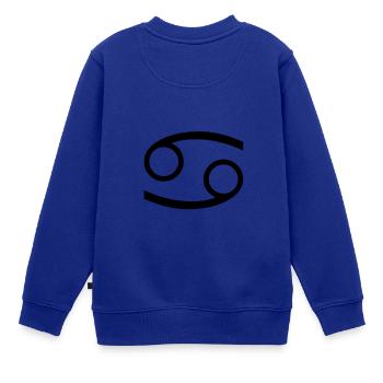 Sternzeichen - Kinder Premium Organic Sweatshirt - Royalblau - Hinten - AI Model Kid Female (0cm)
