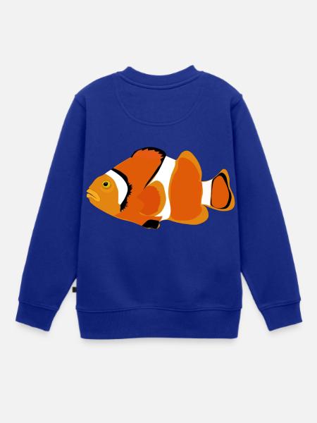 Clownfisch - Kinder Premium Organic Sweatshirt - Royalblau