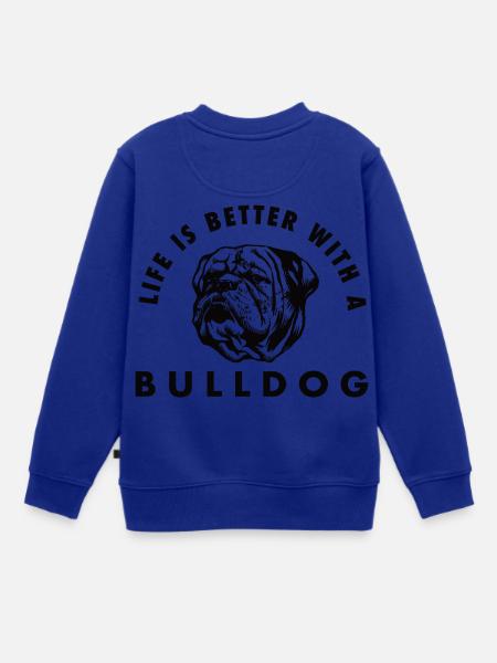Bulldog - Kinder Premium Organic Sweatshirt - Royalblau
