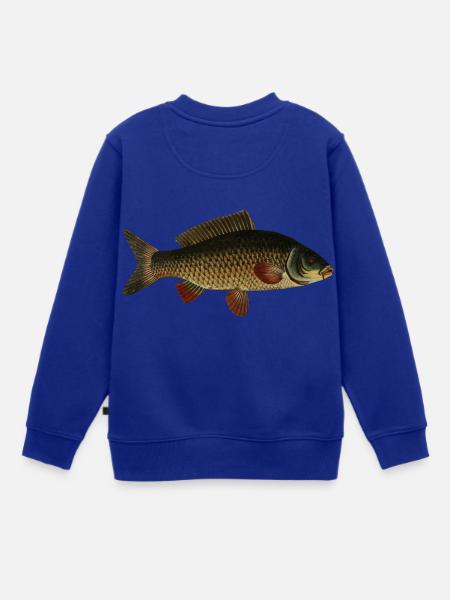 Fisch Karpfen - Kinder Premium Organic Sweatshirt - Royalblau