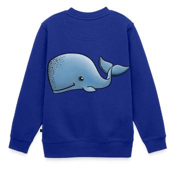 Kleiner Pottwal - Kinder Premium Organic Sweatshirt - Royalblau - Hinten - AI Model Kid Female (0cm)