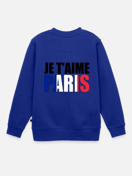PARIS - Kinder Premium Organic Sweatshirt - Royalblau