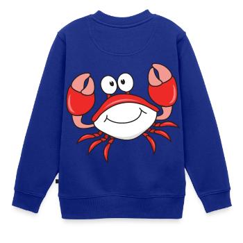 Krabbe Krebs Krebstiere - Kinder Premium Organic Sweatshirt - Royalblau - Hinten - AI Model Kid Female (0cm)