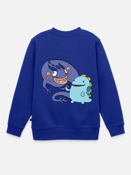 derpy Dragons - Kinder Premium Organic Sweatshirt - Royalblau