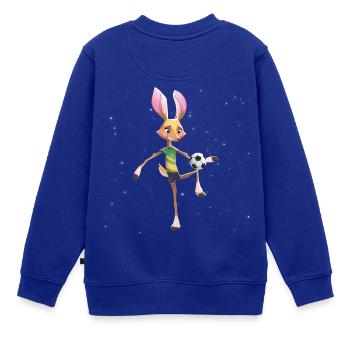 Reh "Cindy" – lustiges Waldtier für Kinder - Kinder Premium Organic Sweatshirt - Royalblau - Hinten - AI Model Kid Female (0cm)