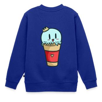 Prinz Prinzessin Eis Kindershirt kidscontest - Kinder Premium Organic Sweatshirt - Royalblau - Hinten - AI Model Kid Female (0cm)