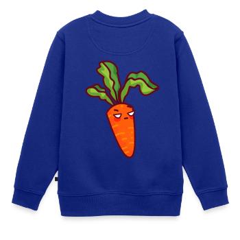 Karotte - Kinder Premium Organic Sweatshirt - Royalblau - Hinten - AI Model Kid Female (0cm)