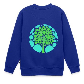 Optische Täuschung Baum - Kinder Premium Organic Sweatshirt - Royalblau - Hinten - AI Model Kid Female (0cm)