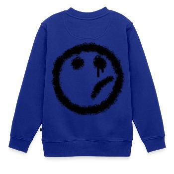 smilie etwas traurig - Kinder Premium Organic Sweatshirt - Royalblau - Hinten - AI Model Kid Female (0cm)