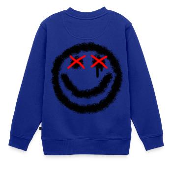Smilie mit XX - Kinder Premium Organic Sweatshirt - Royalblau - Hinten - AI Model Kid Female (0cm)