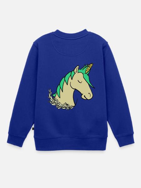 Uni-Mais - Kinder Premium Organic Sweatshirt - Royalblau