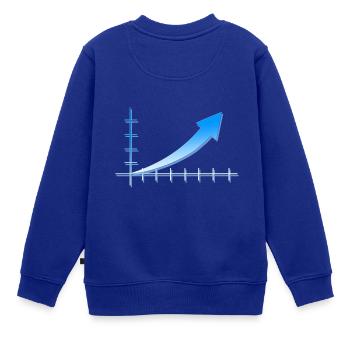 Börse - Kinder Premium Organic Sweatshirt - Royalblau - Hinten - AI Model Kid Female (0cm)